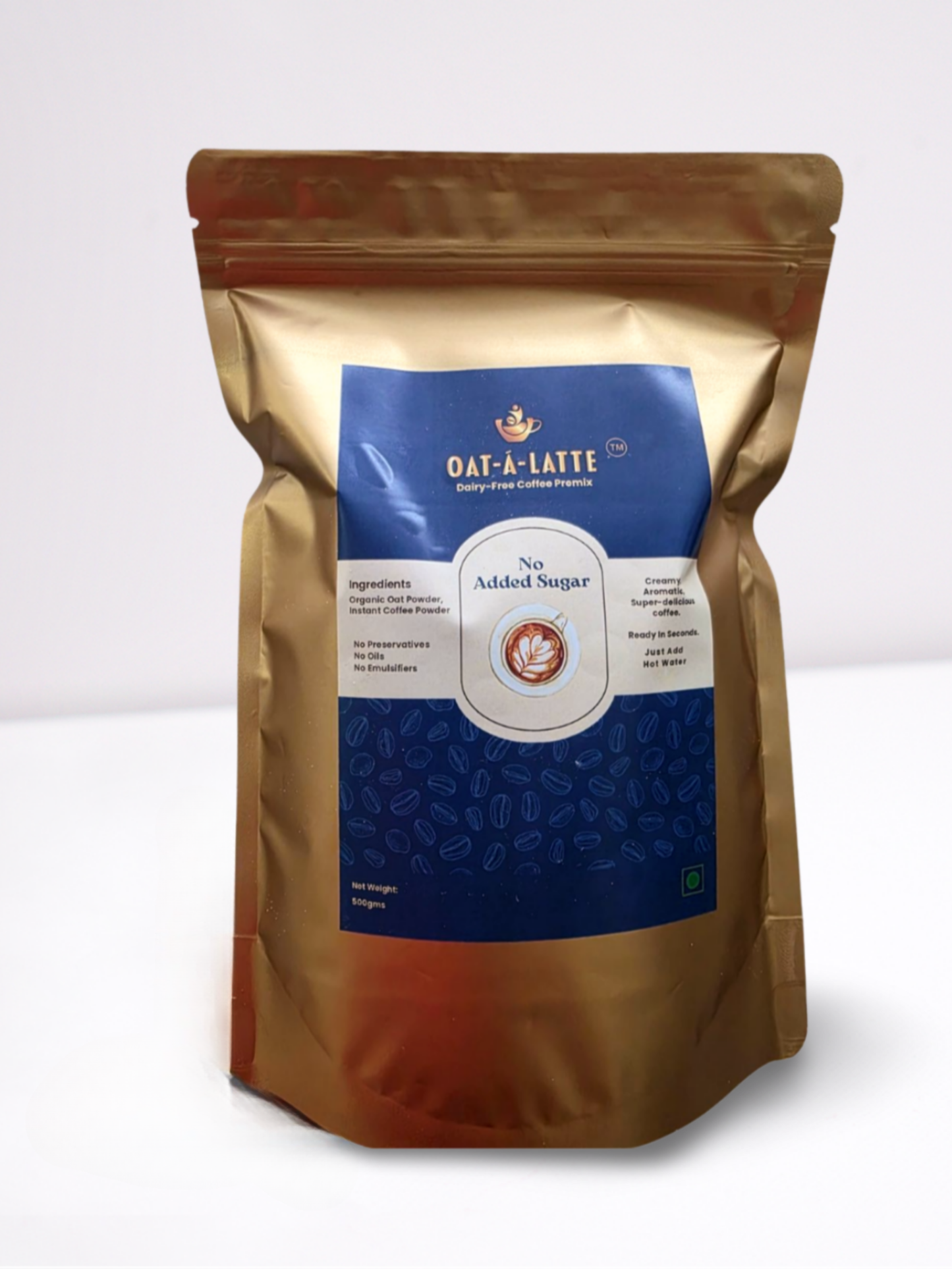 No Added Sugar Oat-á-Latte: Instant Coffee Premix (500 gms)
